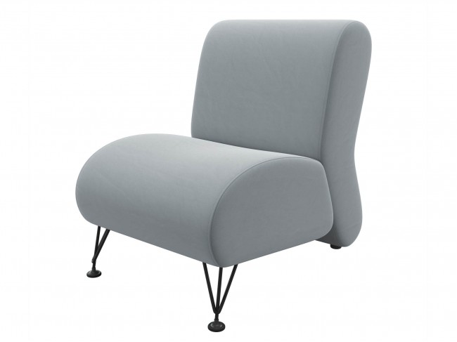 Мягкое дизайнерское кресло Pati серый