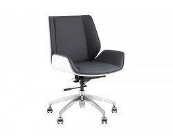 Кресло офисное TopChairs Crown SN, серо-голубой, белый