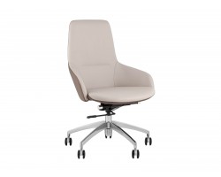 Кресло офисное TopChairs Soulo бежевый/коричневый
