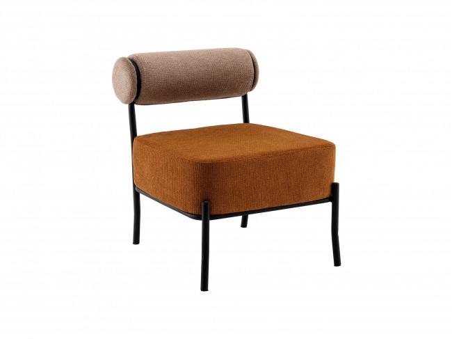 Кресло STOOL GROUP Ponpoun Бежевый, терракотовый