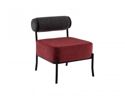 Кресло STOOL GROUP Ponpoun Темно-серый, бордо