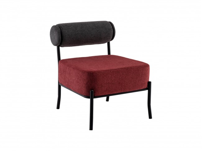 Кресло STOOL GROUP Ponpoun Темно-серый, бордо