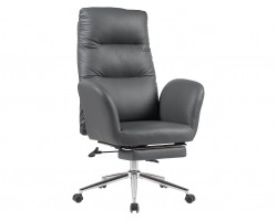 Кресло руководителя STOOL GROUP TopChairs Solid с оттоманкой Серый