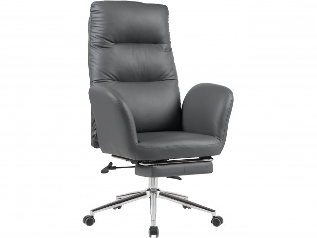 Кресло руководителя STOOL GROUP TopChairs Solid с оттоманкой Серый