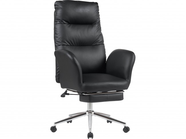 Кресло руководителя STOOL GROUP TopChairs Solid с оттоманкой Черный