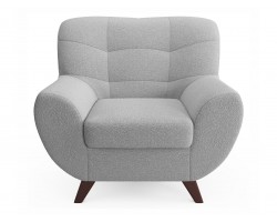 Дизайнерское мягкое кресло Lotus букле светло-серый