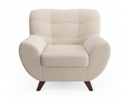 Дизайнерское мягкое кресло Lotus букле айвори