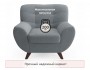 Дизайнерское мягкое кресло Lotus букле базальт