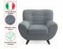 Дизайнерское мягкое кресло Lotus букле базальт