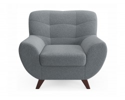 Дизайнерское мягкое кресло Lotus букле базальт