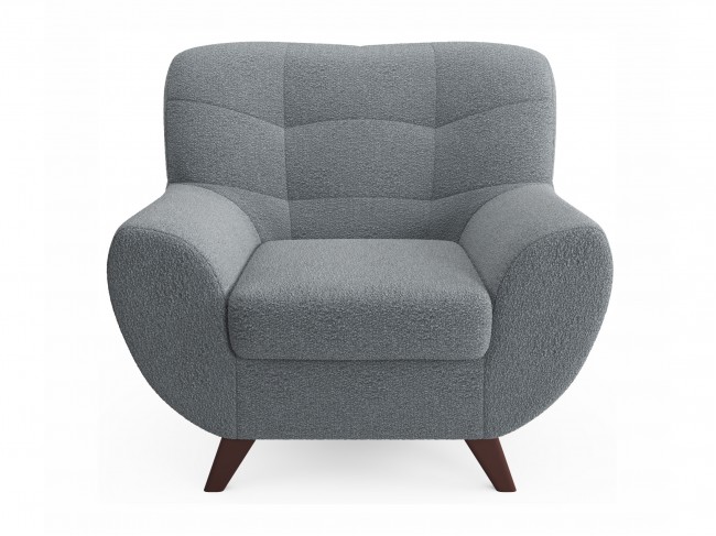 Дизайнерское мягкое кресло Lotus букле базальт