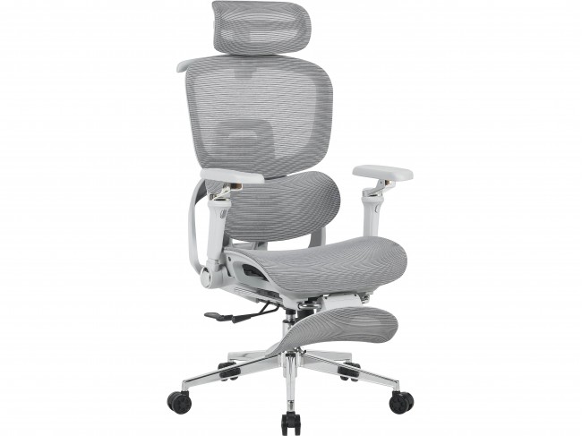 Кресло офисное STOOL GROUP TopChairs Prodigy с оттоманкой Серый