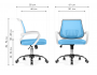 Ergoplus blue / white Компьютерное кресло
