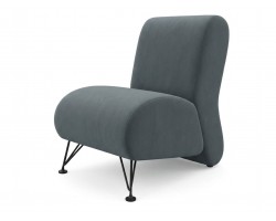 Мягкое дизайнерское кресло Pati темно-серый маренго