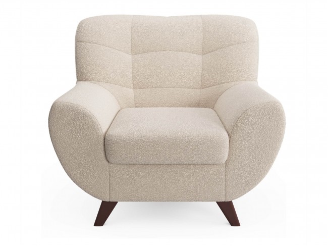 Дизайнерское мягкое кресло Lotus букле айвори