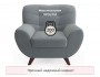 Дизайнерское мягкое кресло Lotus букле базальт