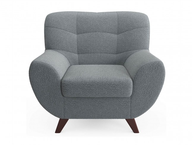 Дизайнерское мягкое кресло Lotus букле базальт