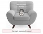 Дизайнерское мягкое кресло Lotus букле светло-серый