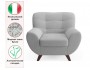 Дизайнерское мягкое кресло Lotus букле светло-серый