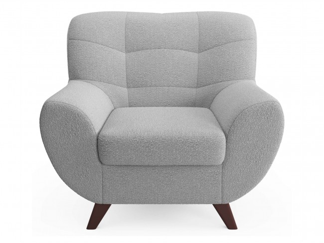 Дизайнерское мягкое кресло Lotus букле светло-серый