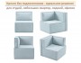 Мягкое дизайнерское кресло-кровать Слайд/Slide мята пастель