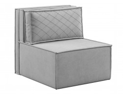 Мягкое дизайнерское кресло-кровать Слайд/Slide серый